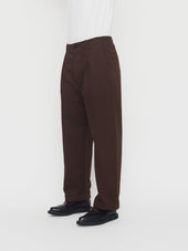 BOBBY 30-56-8 | Wide Pleated Everyday Trousers | Chestnut