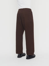 BOBBY 30-56-8 | Wide Pleated Everyday Trousers | Chestnut