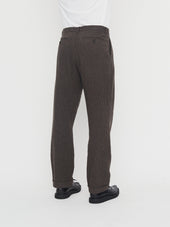 SUNE 30-44-9 | Classic Pleated Trousers | Brown Wool Pin
