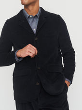 VINCENT 30-35-2 | Classic Four Button Blazer | Dusty Black