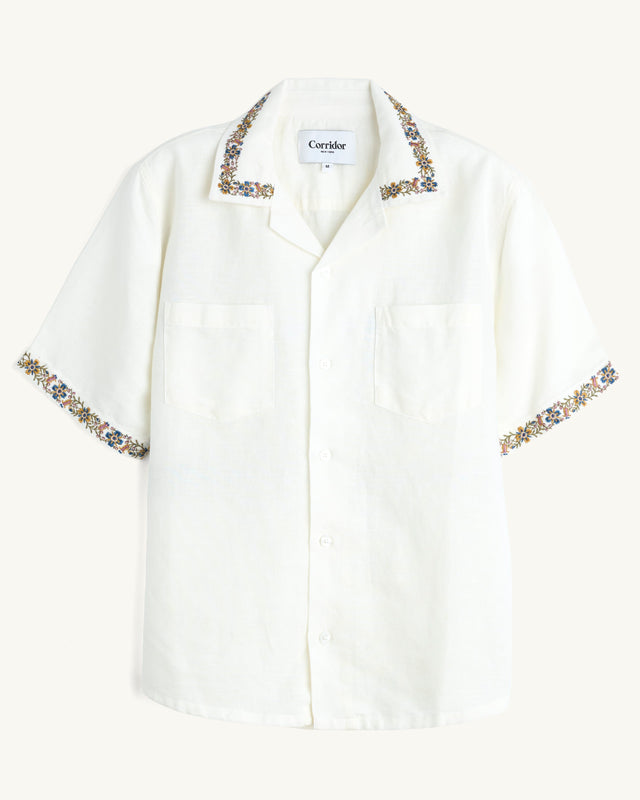 Harmony Embroidered SS - White