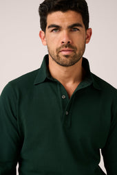 Hastings Long Sleeved Polo - Scarab Green