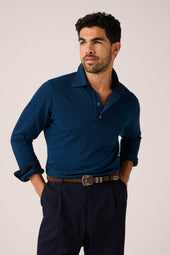 Hastings Long Sleeved Polo - Marine
