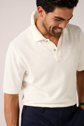 Rosebud Short Sleeve Polo - Off-white