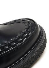 HATTON | Basketweave Leather Shoe | Black