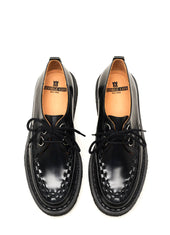 HATTON | Basketweave Leather Shoe | Black