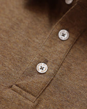Sunday Polo Shirt Heather Brown - Unisex