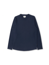 Heavy Long Sleeve Plain T-Shirt Tavistock Navy