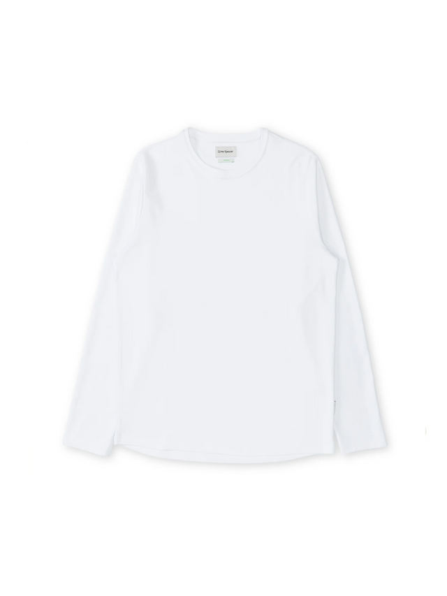 Heavy Long Sleeve Plain T-Shirt Tavistock White