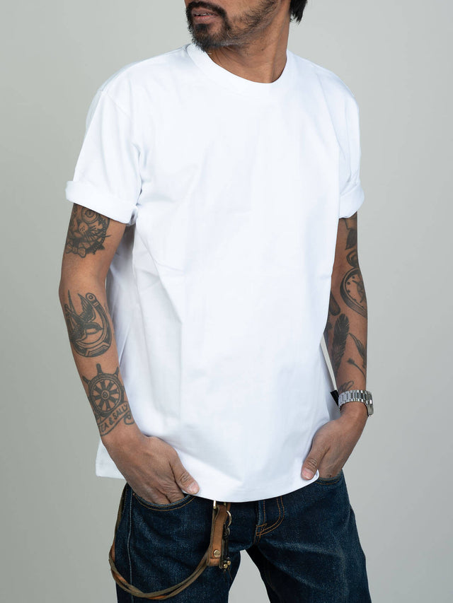 White Heavyweight Knit T-Shirt – 11oz