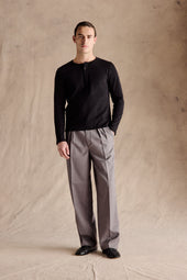 Ribbed Henley Shirt