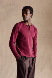 Ribbed Henley Shirt