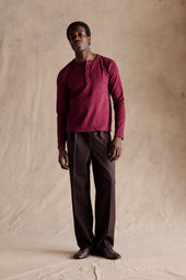 Ribbed Henley Shirt