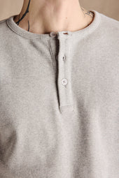 Ribbed Henley Shirt Grey