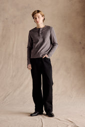 Ribbed Henley Shirt