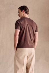 Henley Short Sleeve Dark Brown