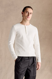 Ribbed Henley Shirt