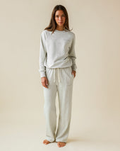 Wide Leg French Terry Sweatpant Eggshell Unisex