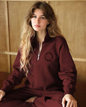 Half Zip Fleece Sweatshirt Unisex