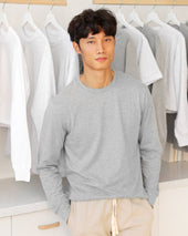 Monday Long Sleeve Tee Heather Grey Unisex