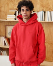 Flag Fleece Hoodie Red Unisex