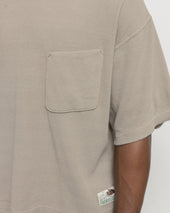 HIROCK LTE HALF SLEEVE CREWNECK - WALNUT TECH COTTON LIGHTWEIGHT THERMAL