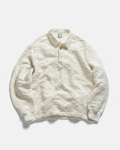 HOMER “SWEATER” POLO - WHITE HANDLOOM COTTON BLANKETING