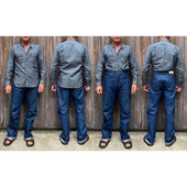 “HOMESTEADER” Shirt - Indigo Jacquard