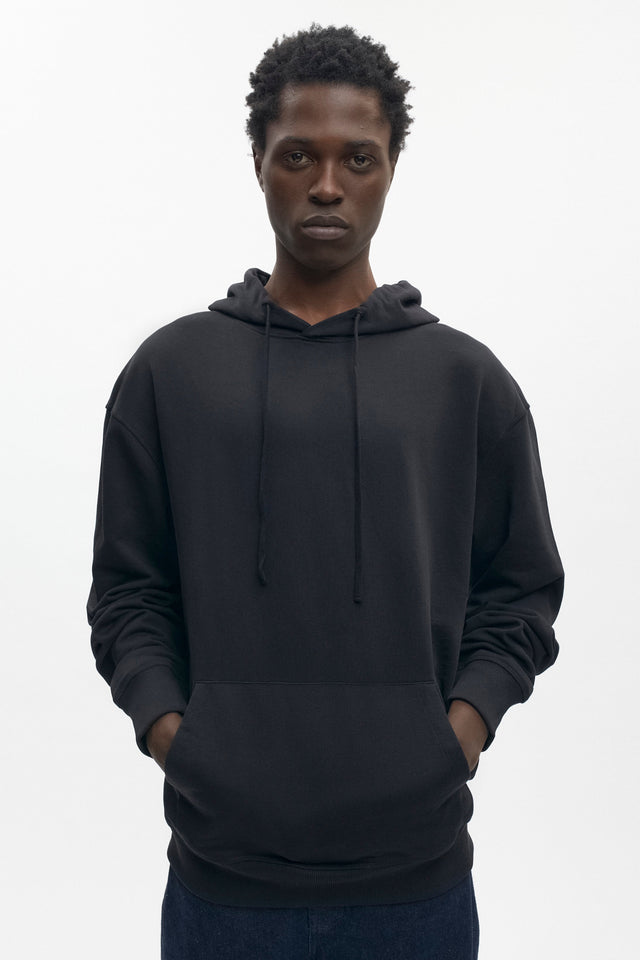 Unisex Drawstring Hoodie in Black