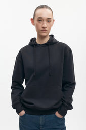 Unisex Drawstring Hoodie in Black