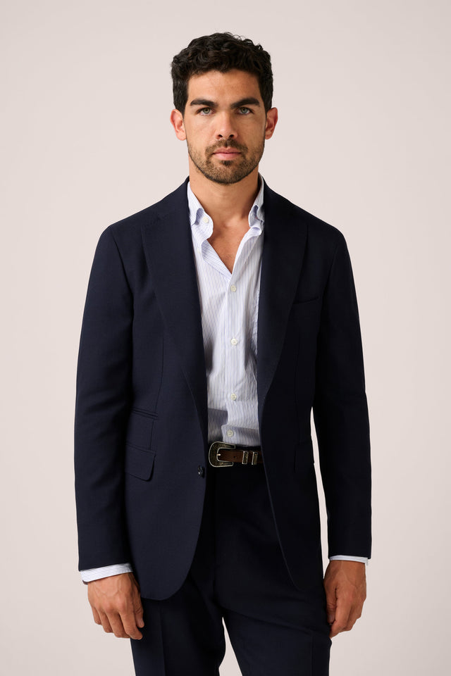 Apollo Hopsack Blazer - Navy