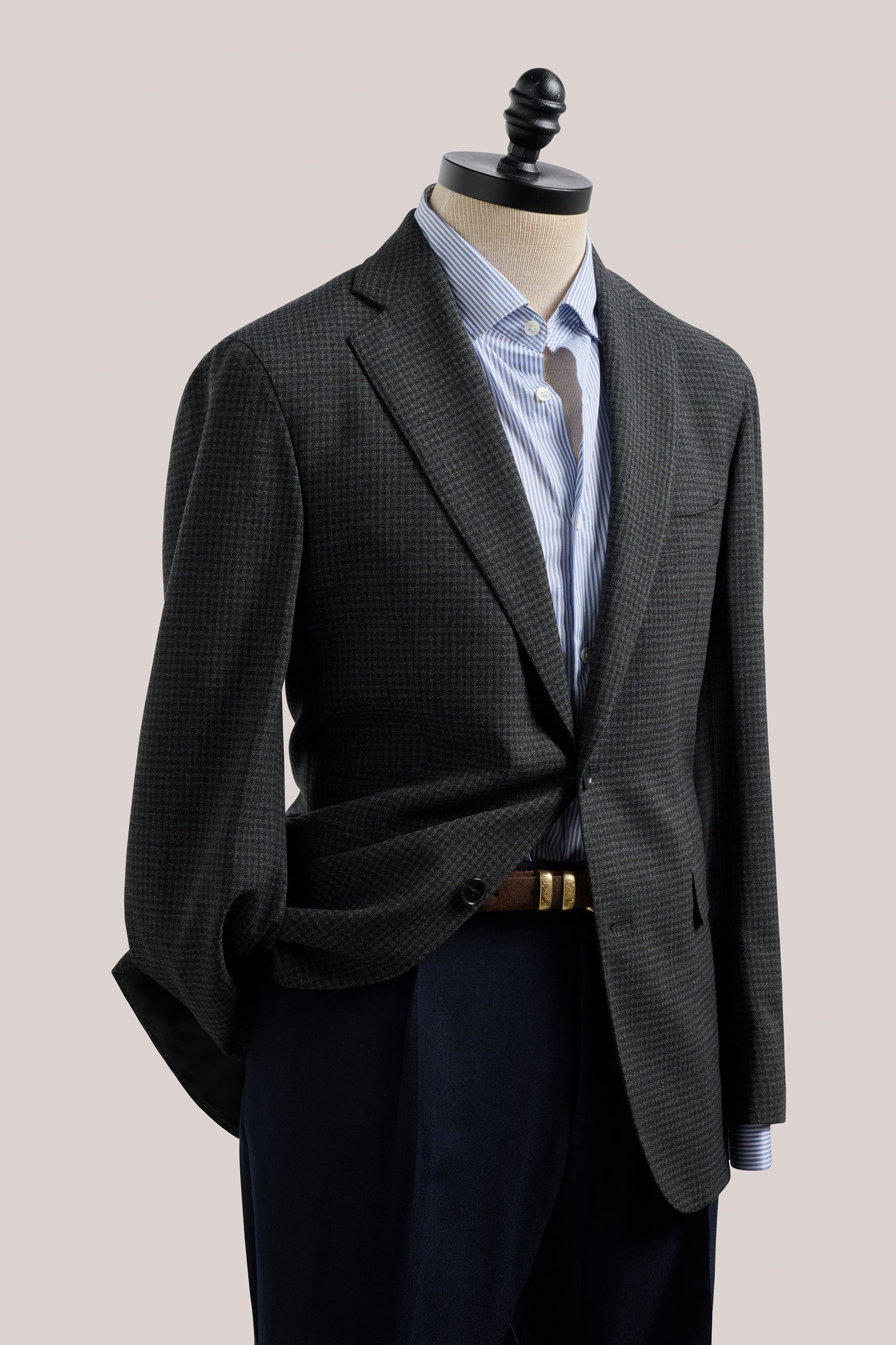 Apollo Unstructured Blazer Wool And Grey Check