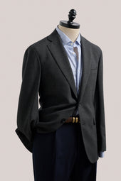 Apollo Unstructured Blazer - Wool - Black and Grey Check