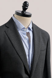 Apollo Unstructured Blazer - Wool - Black and Grey Check