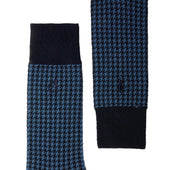 Houndstooth Socks - Blue