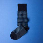 Houndstooth Socks - Blue