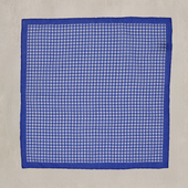 Houndstooth Print Cotton Pocket Square In