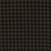 Houndstooth Print Cotton Pocket Square in Brown