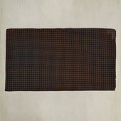 Houndstooth Print Cotton Scarf In