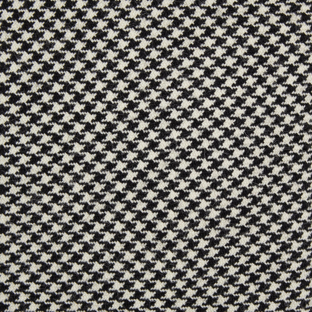 Woollen Dogtooth Tie in Black