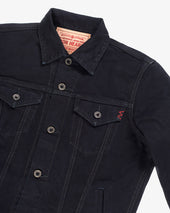 14oz Selvedge Denim Modified Type III Jacket - Indigo Overdyed Black