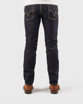 25oz Selvedge Denim Slim Cut Jeans - Indigo/Black