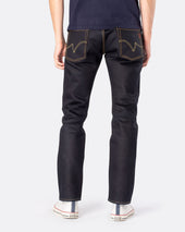 25oz Selvedge Denim Slim Tapered Cut Jeans - Indigo/Black