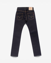 25oz Selvedge Denim Slim Tapered Cut Jeans - Indigo/Black