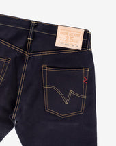 25oz Selvedge Denim Slim Tapered Cut Jeans - Indigo/Black