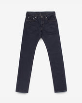21oz Selvedge Denim Slim Tapered Cut Jeans - Indigo Overdyed Black