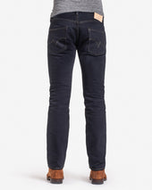21oz Selvedge Denim Slim Tapered Cut Jeans - Indigo Overdyed Black