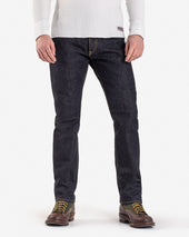 14oz Selvedge Denim Relaxed Tapered Cut Jeans - Indigo