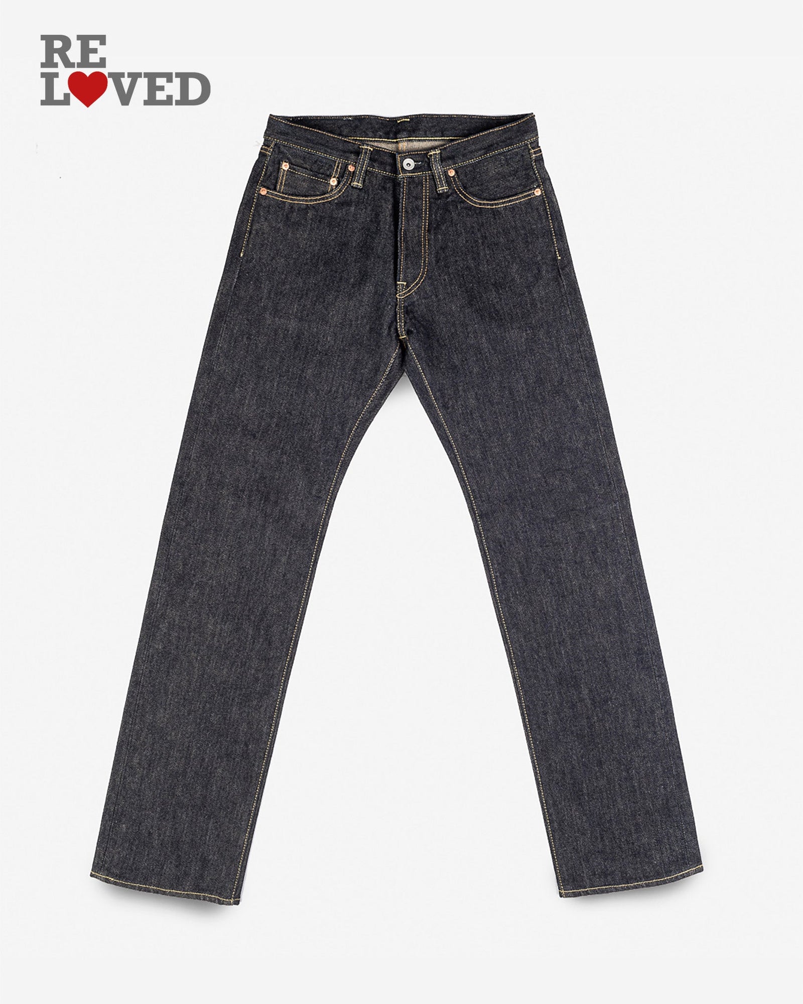 21oz Selvedge Denim Straight Cut Jeans Tag 28 Hemmed To 31 0