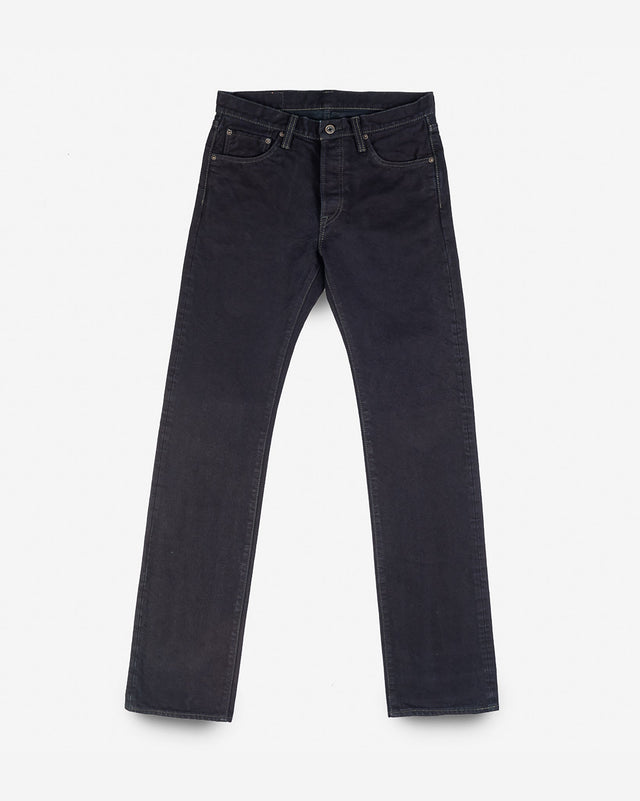 14oz Selvedge Denim Slim Straight Cut Jeans - Indigo Overdyed Black